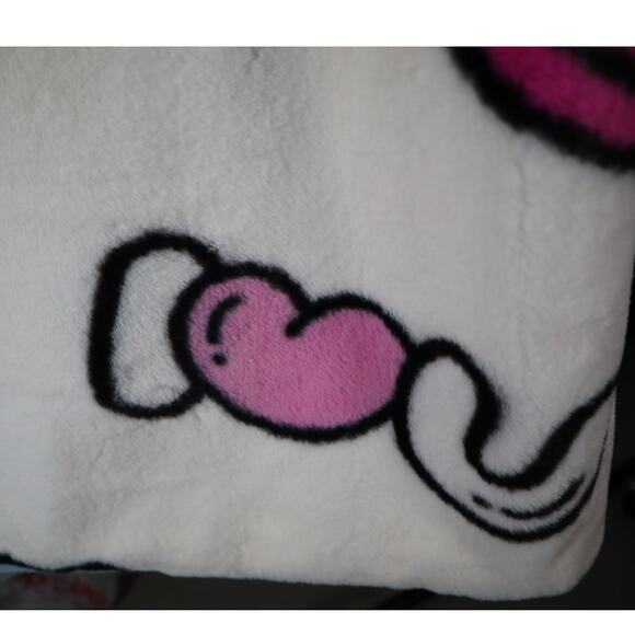 Hello Kitty Valentine's Day Rabbit Fur Sweethearts Candy Throw Blanket - Picture 6 of 6